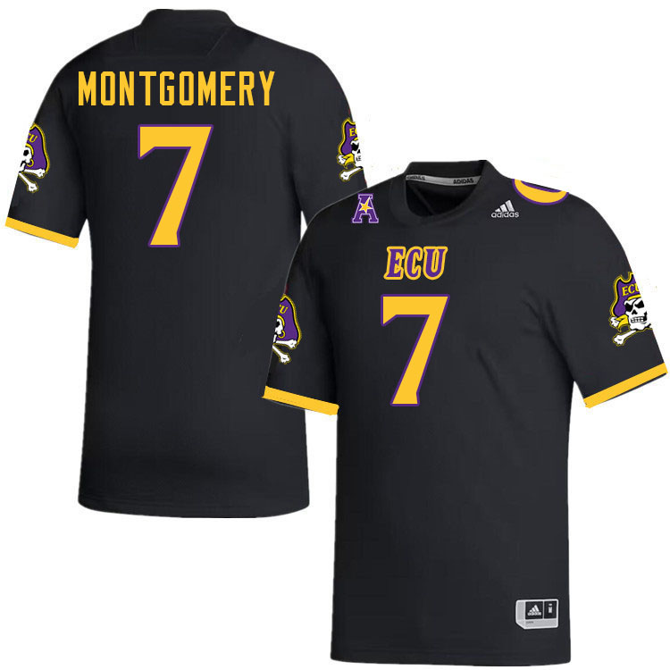 #7 London Montgomery East Carolina Pirates College Football Jersey Stitched-Black #7 London Montgomery East Carolina Pirates College Football Jersey Stitched-Black